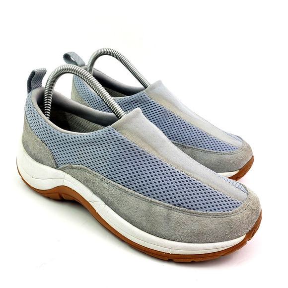 LL Bean Womens Size 8.5 Gray Slip On Suede Walking Moc Shoes 0-XT94-04 - Picture 1 of 12